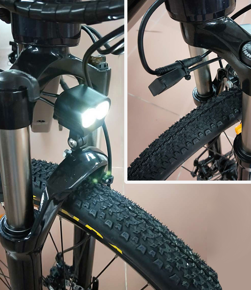 Shuangye new electric bicycle front lamp There are USB ports available