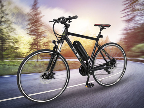 Lightweight electric road bike with bottle battery