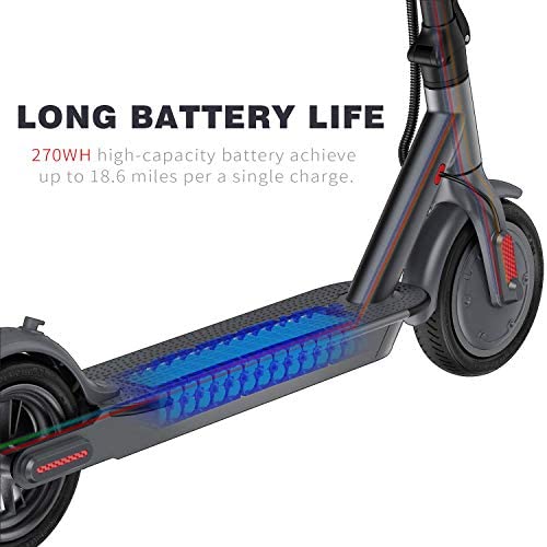 ESKUTE Electric Scooter, Powerful 350W Motor, 36V 7.5Ah 270Wh Battery, Max Speed 15 MPH, Foldable & Portable,8.5″ Non-Pneumatic Foam Filled Maintance Free Tires for Commute ES1 - Blog - 5