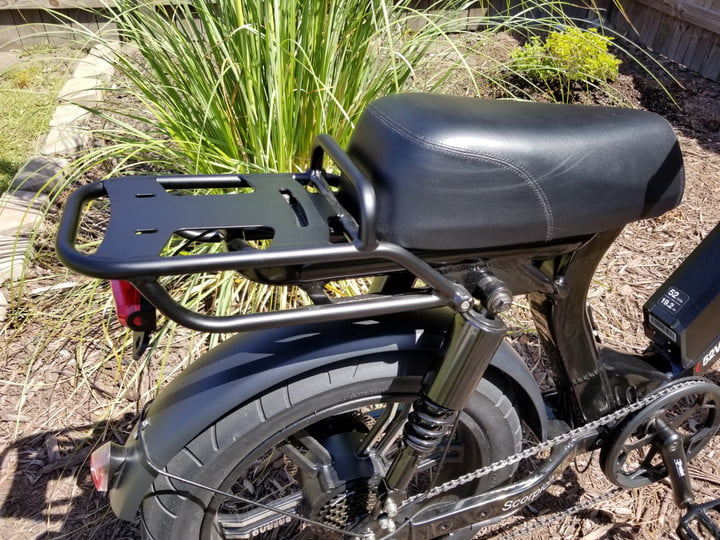 Juiced Bikes Scorpion seat and rear rack
