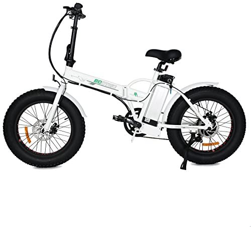 ECOTRIC 20″ New Fat Tire Folding Electric Bike Beach Snow Bicycle ebike 500W Electric Moped Electric Mountain Bicycles … (White and Black) - Blog - 3