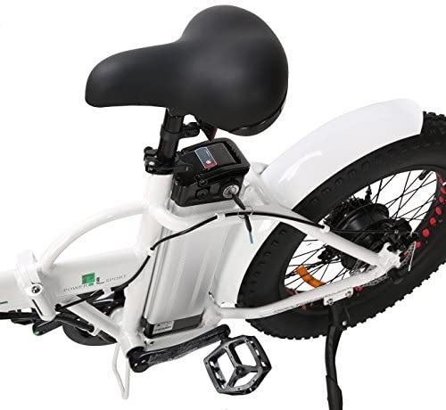 ECOTRIC 20″ New Fat Tire Folding Electric Bike Beach Snow Bicycle ebike 500W Electric Moped Electric Mountain Bicycles … (White and Black) - Blog - 9