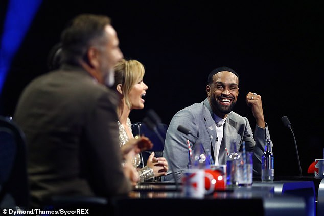 Filling in: Ashley Banjo has stepped in to judge Britain's Got Talent alongside newly-appointed head judge Amanda Holden, Alesha Dixon and David Walliams (pictured on Saturday)