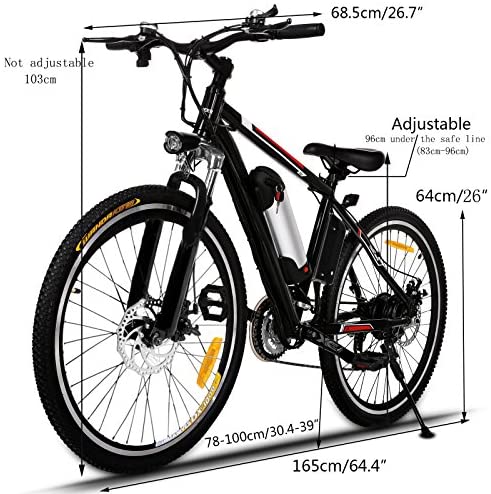 Angotrade 26 inch Electric Bike Mountain E-Bike 21 Speed 36V 8A Lithium Battery Electric Bicycle for Adult - Blog - 7