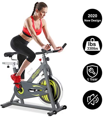 AECOJOY Cycling Exercise Bike Stationary 330 Lbs Weight Capacity, Indoor Cycling Bike Silent Drive LCD Display with Comfortable Seat Cushion Reviews - Blog - 1