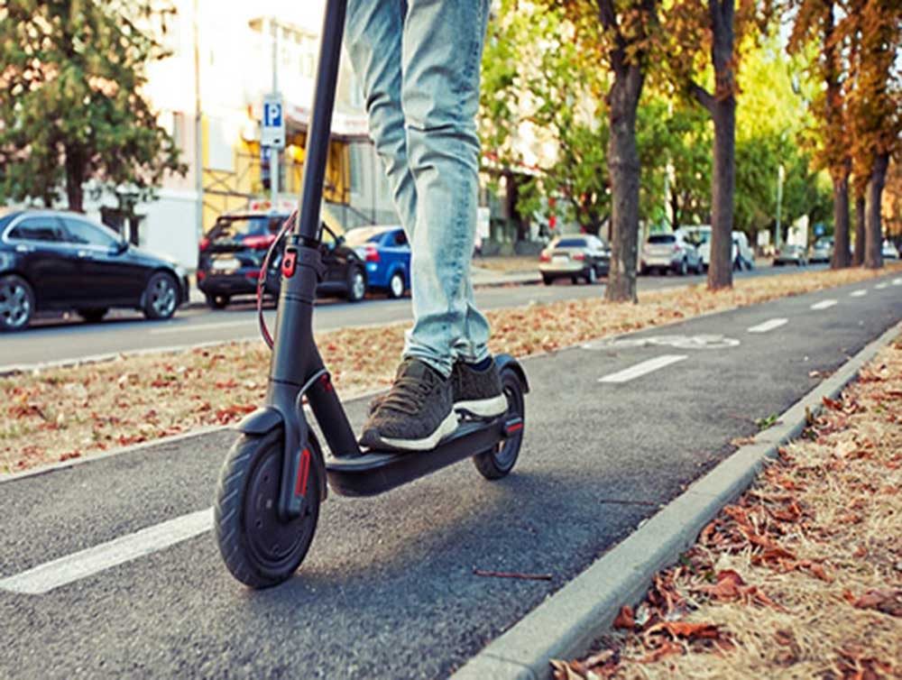 ride an electric scooter
