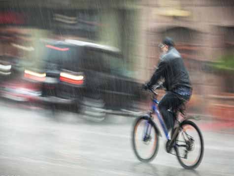 Cykling i regnen