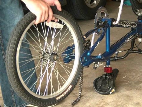 Sådan fjernes det bagerste cykelhjul