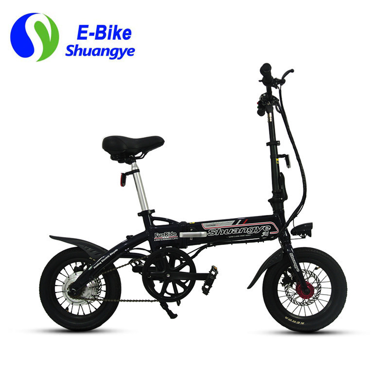 Dark blue 14 inch folding electric bicycle A1-S