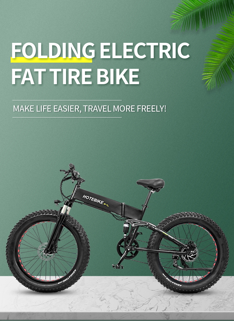 26 inch electric folding bicycle Fat bike48v 500w 750w ebike - Electric Mountain Bike - 1
