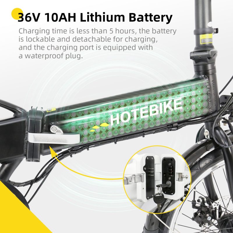 Folding Electric City Bike 350W Ebike with 36V 10AH Battery A1 - Electric City Bike - 3