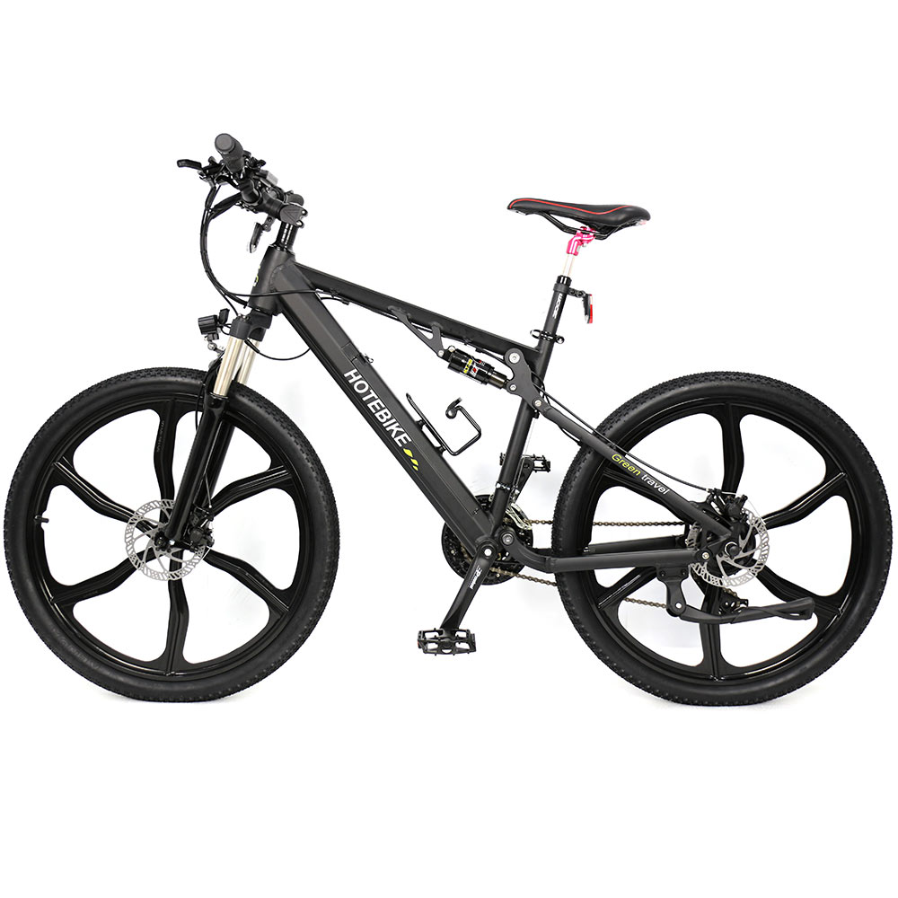 Integrated wheel electric full suspension mountain bike