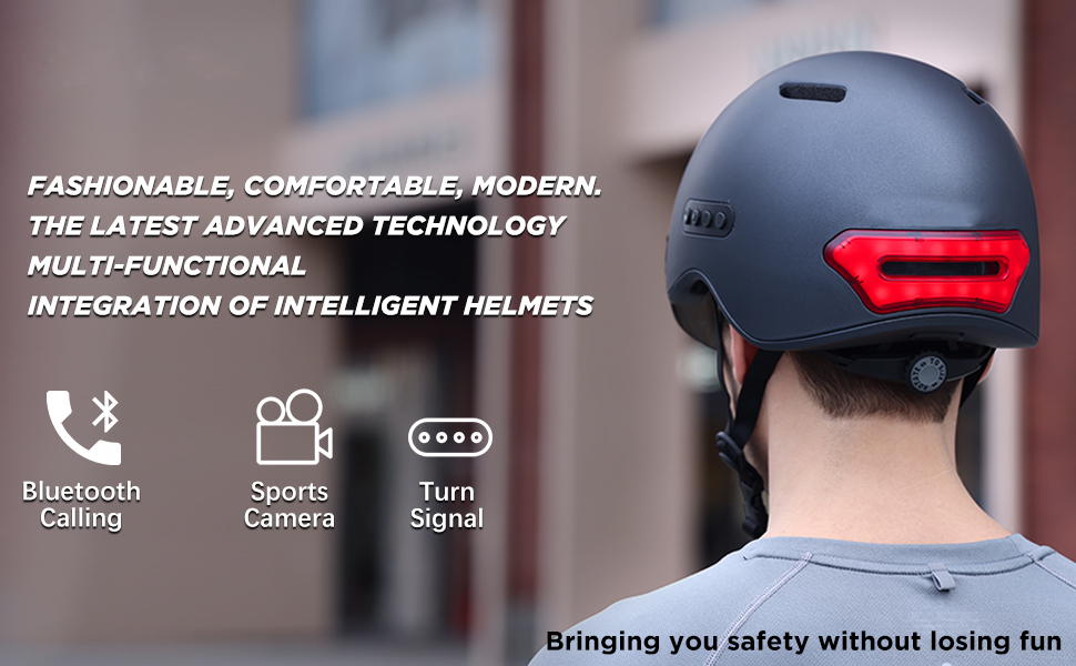 Smart Helmets With Trail Light For Bicycle Skateboard E-Bike - Helmets - 2