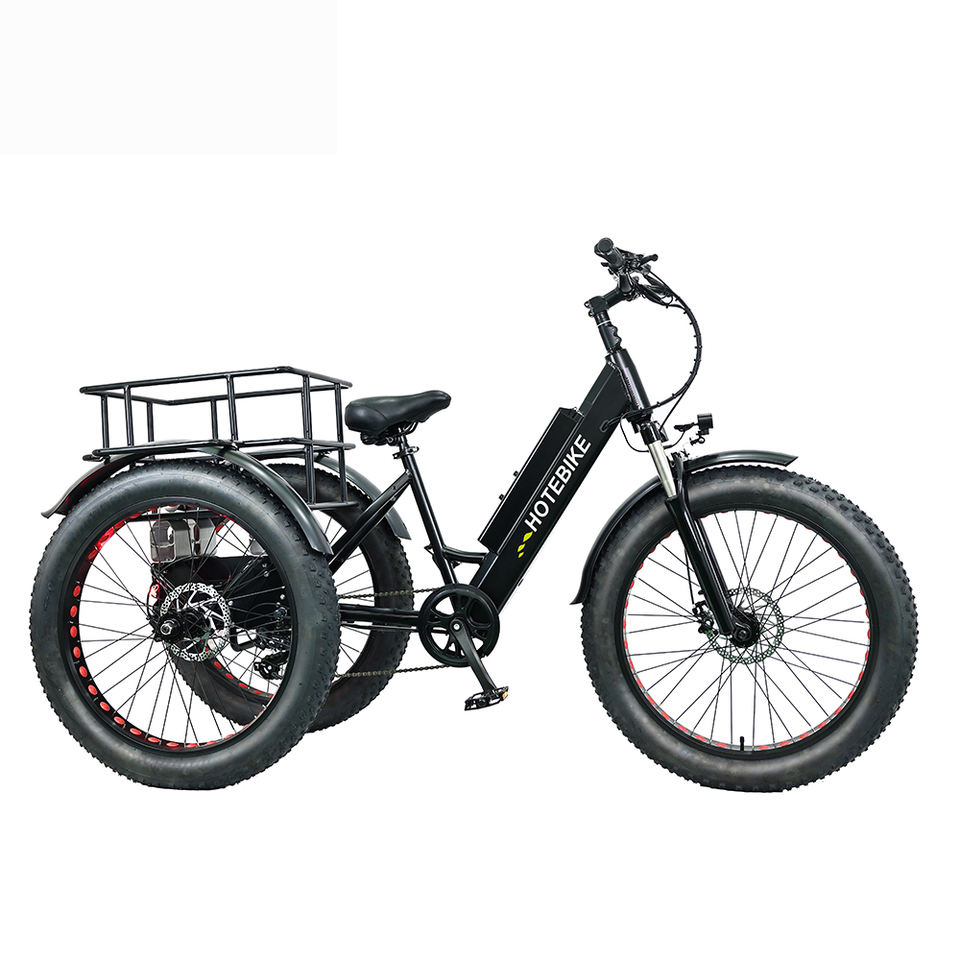 26 inch fat tire electric tricycle 48v 750w 500w