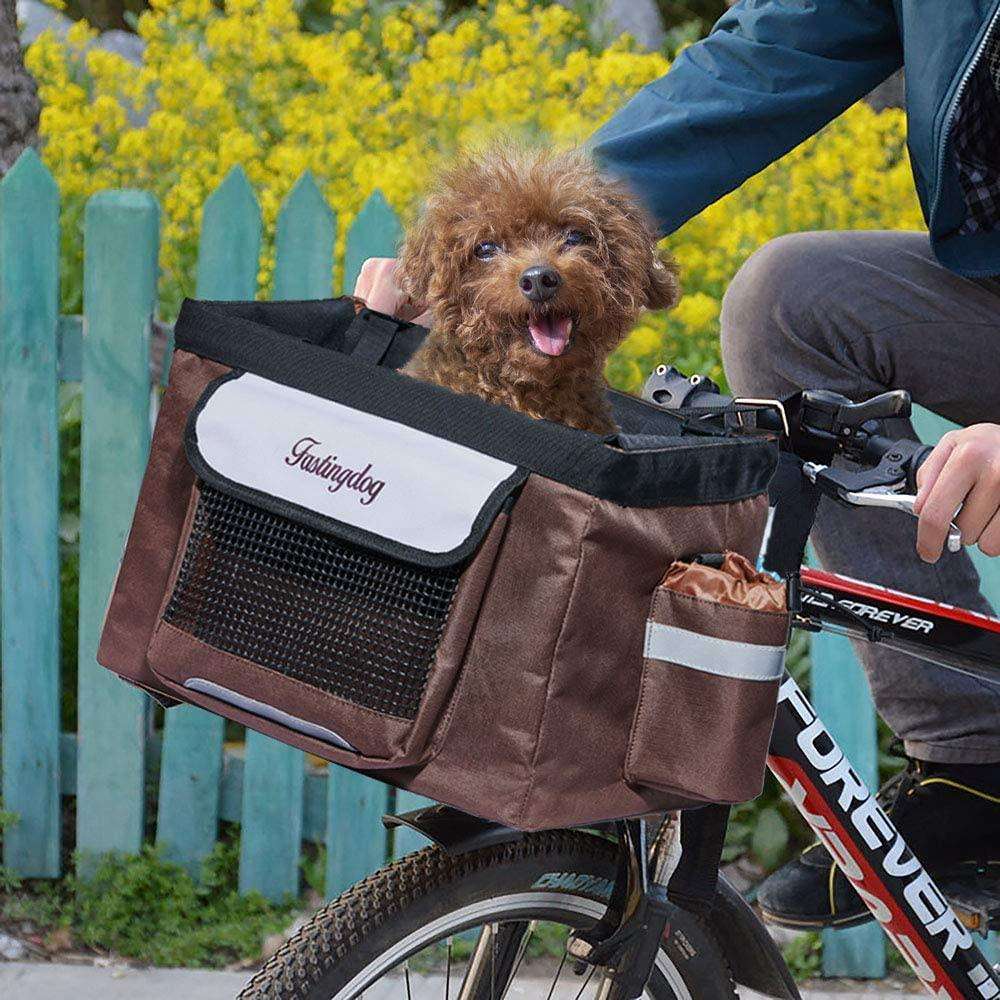 Pet Bike Basket Bag Bicycle Front Carrier Pet Dog Carrier Travel Seat Bag