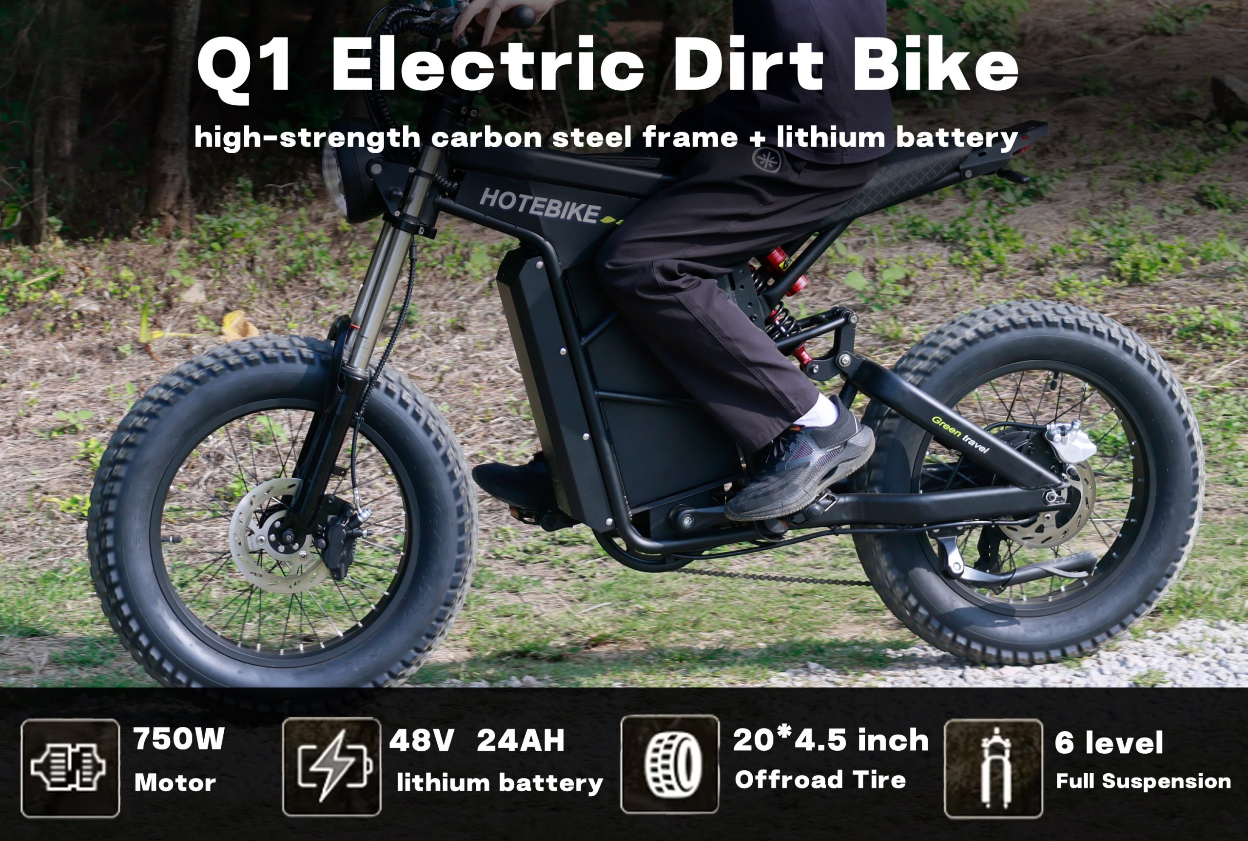 48V 1000W Electric Dirt Bike High Speed 7 speed Electric Bike Off-Road Lithium Ebike For Adults - fat tire electric bike - 2