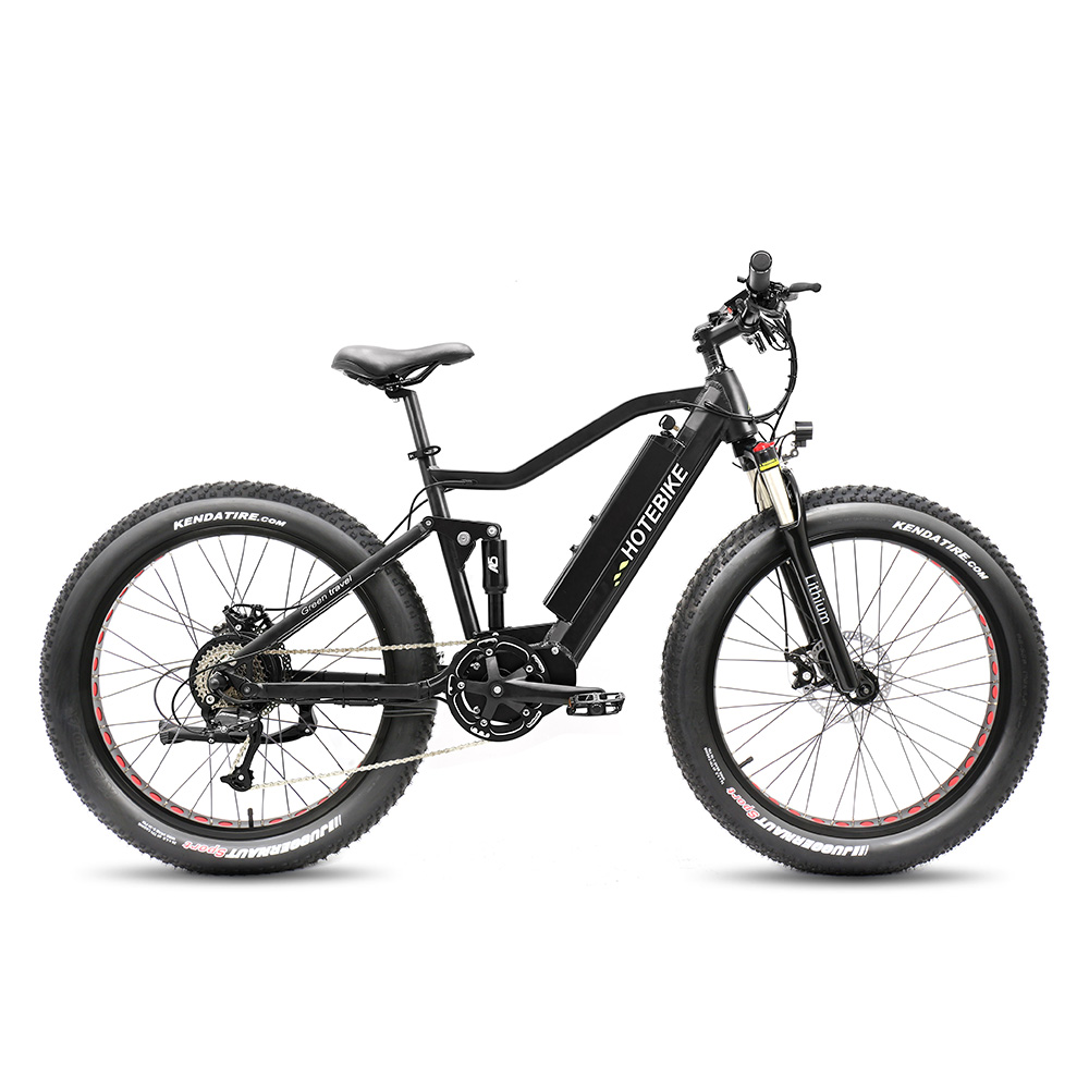 26×4.0 Fat Tire Electric Bike Full Suspension Adult Off-Road Mountain E-Bike with Removable Battery 26×4.0 Fat Tire Electric Bike Full Suspension Adult Off-Road Mountain E-Bike with Removable Battery